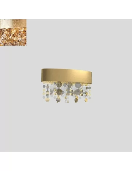 Masiero Olà A1 OV 30 applique Led foglia oro