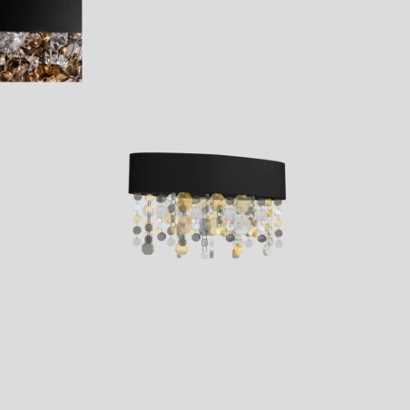 Masiero Olà A1 OV 30 applique Led nero opaco