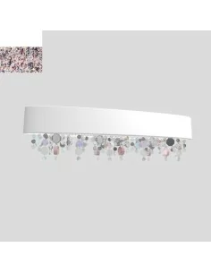 Masiero Olà A2 OV 70 applique moderna da parete Bianco opaco