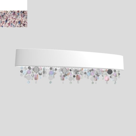 Masiero Olà A2 OV 70 applique moderna da parete Bianco opaco