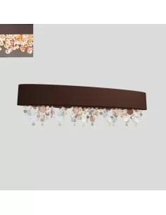 Masiero Olà A2 OV 70 applique moderna da parete bronzo opaco