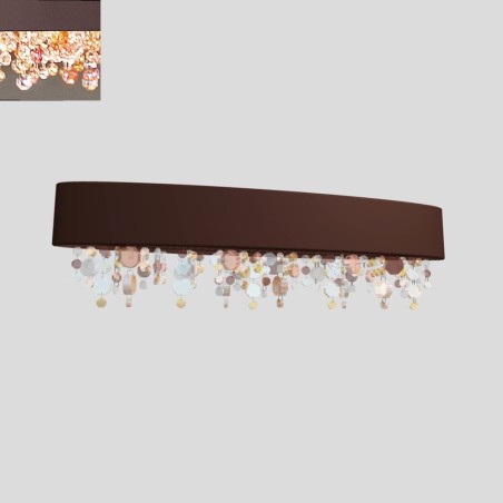 Masiero Olà A2 OV 70 applique moderna da parete bronzo opaco