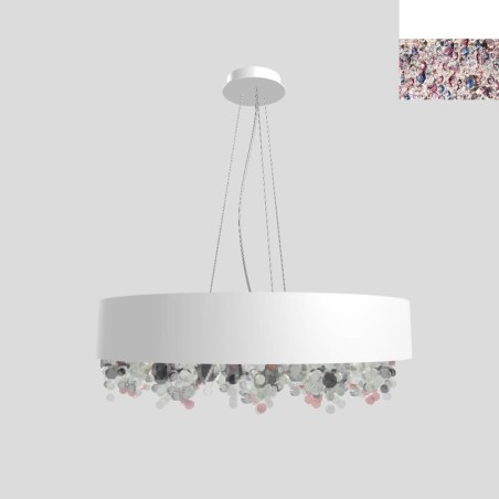 Masiero Olà S6 60 lampadario moderno bianco opaco