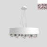Masiero Olà S6 60 lampadario moderno bianco opaco