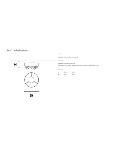 Masiero Olà PL6 40 LED dimensioni