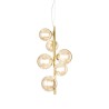 Ideal Lux Perlage SP6, suspension pour salon - ambre