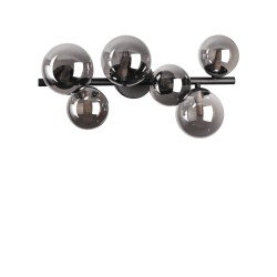 Ideal Lux Perlage PL6, plafonnier au design classique fumé
