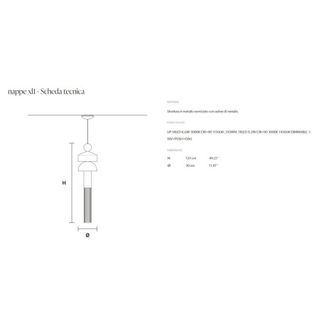 Masiero Nappe XL1 lampadario led moderno dimensioni
