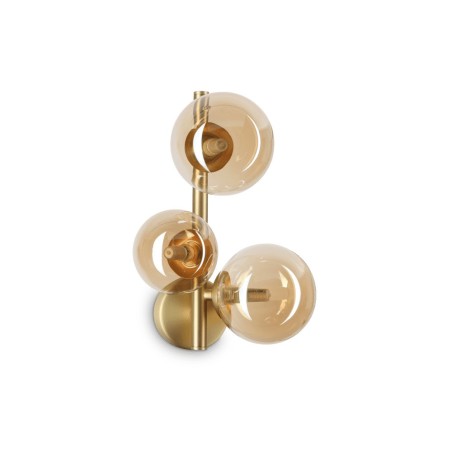 deal Lux Perlage AP3 lampada da muro classica Ambra