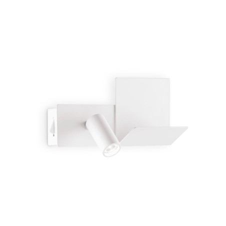 Ideal Lux Komodo-1 AP : applique moderne pour chambre à coucher avec diffuseur orientable et prise USB, couleur noire
