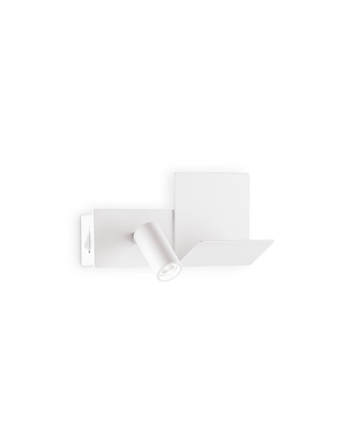 Ideal Lux Komodo-1 AP : applique moderne pour chambre à coucher avec diffuseur orientable et prise USB, couleur noire