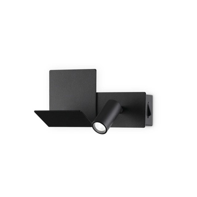 Applique Ideal Lux Komodo-2 AP pour chambre d'enfant avec port USB intégré, couleur noire