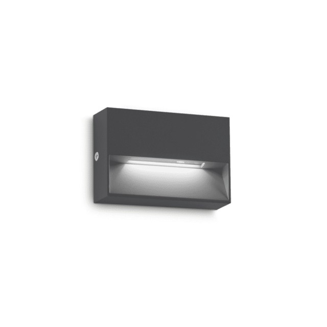 Ideal Lux Dedra AP Small : applique murale en aluminium peint pour l'extérieur
