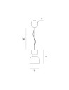 Miloox Fifty sospensione 1 luce dimensioni