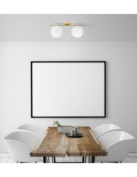 Miloox Jugen soffitto 2 luci ambientata