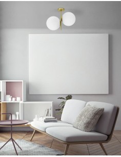 Miloox Jugen soffitto 2 luci ambientata