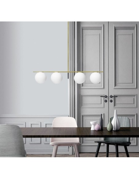 Miloox Jugen Lampadario per tavolo cucina a 4 luci attacco lampadina E27