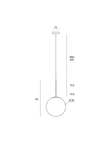Miloox Jugen sospensione 1 luce dimensioni