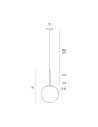 Miloox Jugen sospensione 1 luce dimensioni