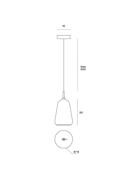 Miloox X-Ray sospensione trasparente dimensioni