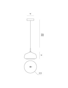 Miloox X-Ray sospensione trasparente dimensioni