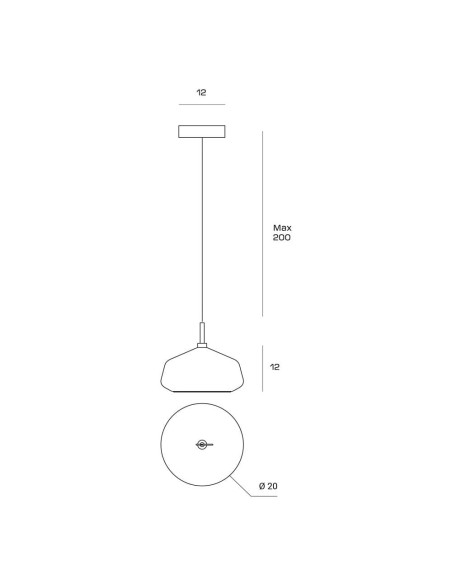 Miloox X-Ray sospensione trasparente dimensioni