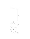 Miloox X-Ray sospensione trasparente dimensioni