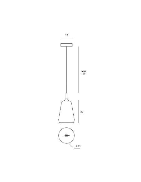 Miloox X-Ray sospensione fumè dimensioni