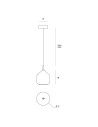 Miloox X-Ray sospensione trasparente dimensioni