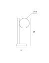 Miloox Pomì tavolo 1 luce dimensioni