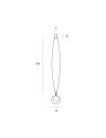 Miloox Aladino sospensione 1 luce dimensioni