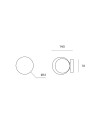 Miloox Cosmo parete/soffitto 1 luce dimensioni