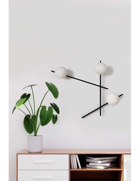 Miloox Mikado parete/soffitto 3 luce ambientata