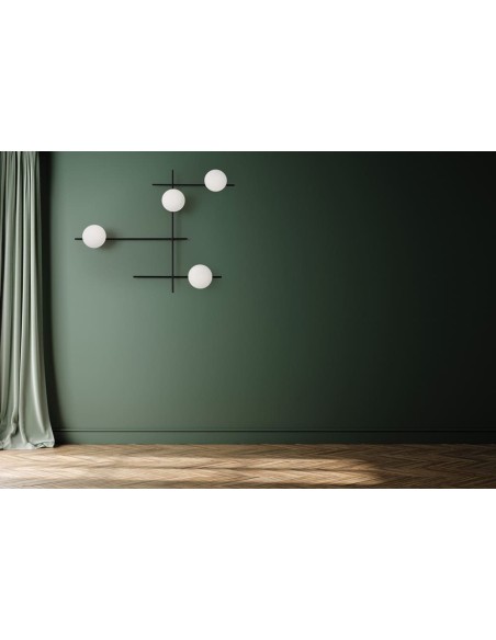 Miloox Mikado parete/soffitto 4 luce ambientata