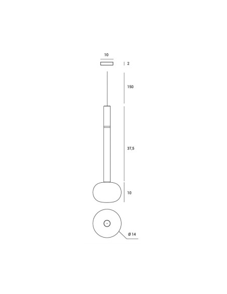 Miloox Mose sospensione grande ottone spazzolato dimensioni