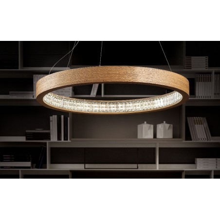 Masiero Libe Round S60 - lampada moderna in legno