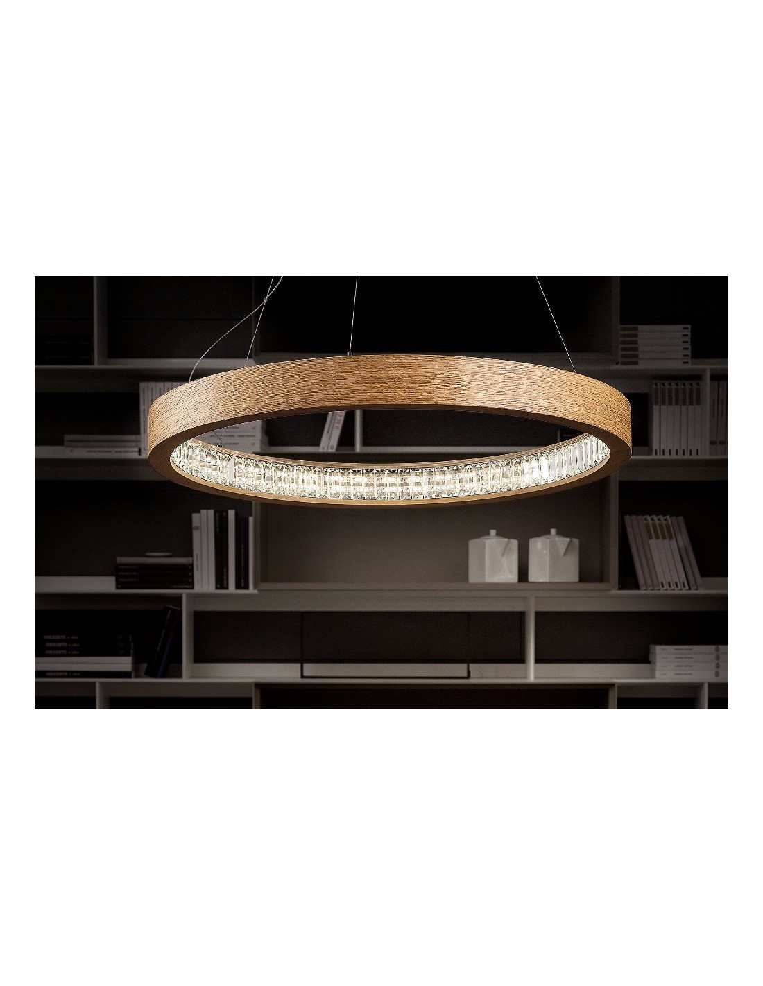 Masiero Libe Round S60 - lampada moderna in legno