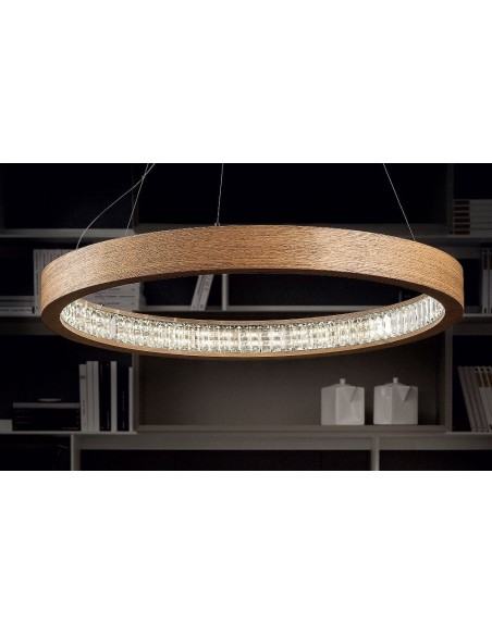 Masiero Libe Round S90 - lampada moderna in legno