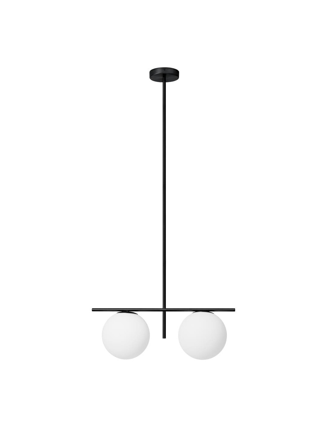 Miloox Jugen black sospensione a 2 luci