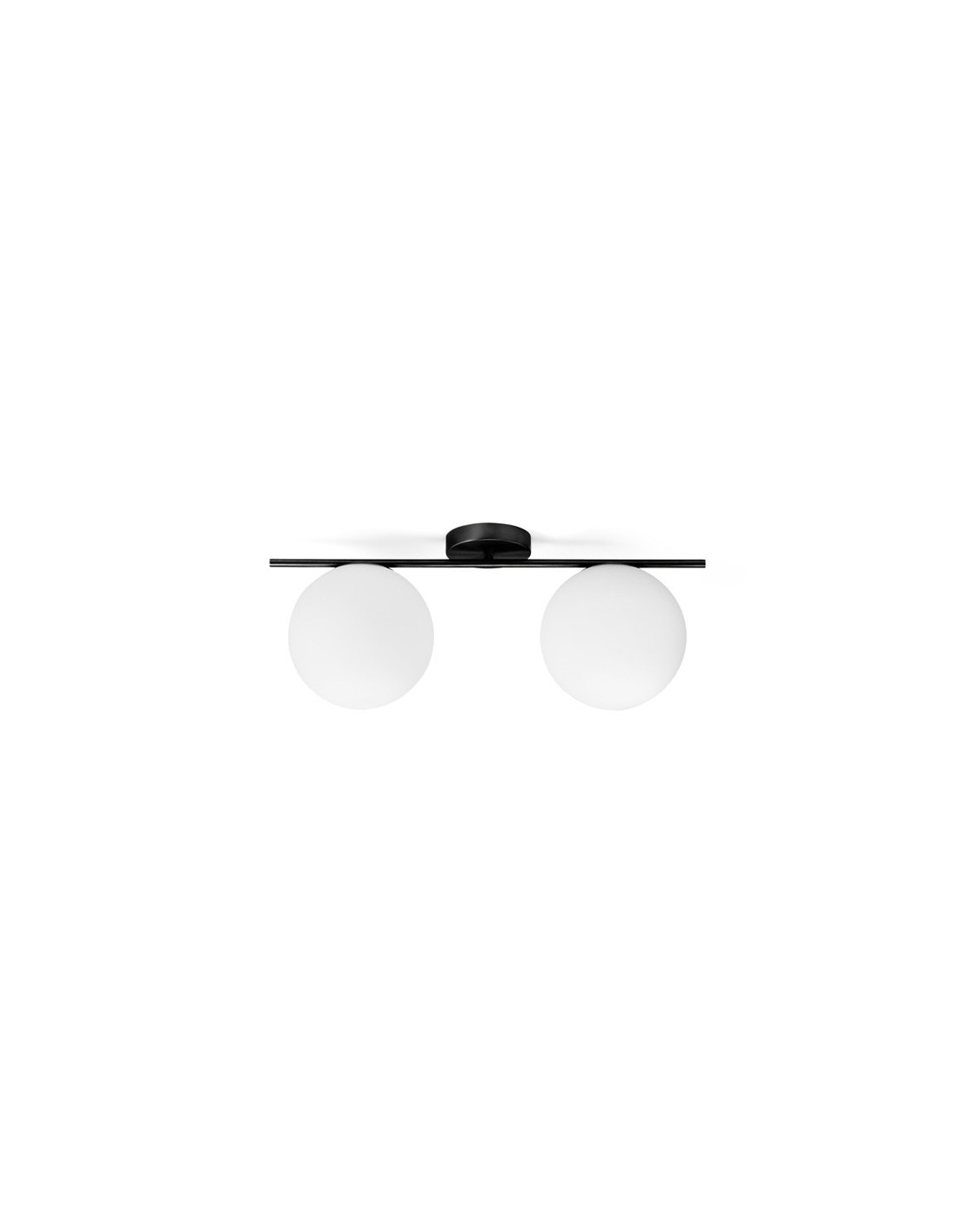 Miloox Jugen black soffitto 2 luci