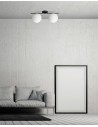 Miloox Jugen black soffitto 2 luci ambientata