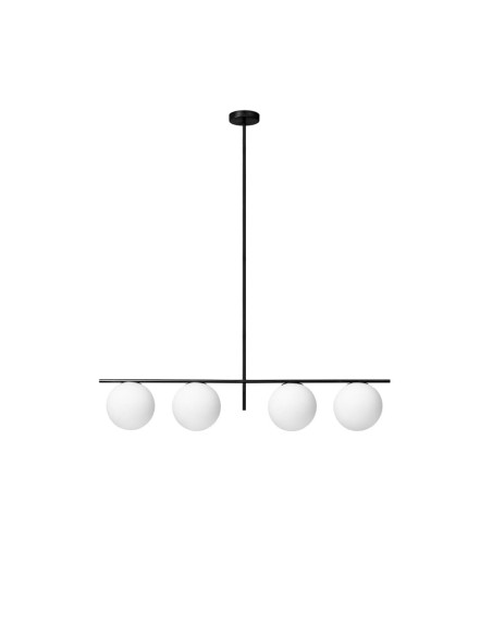 Miloox Jugen black sospensione a 4 luci