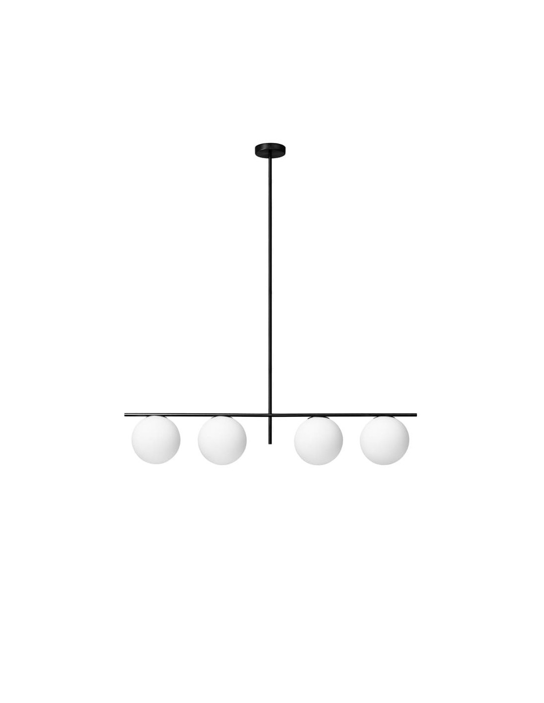 Miloox Jugen black sospensione a 4 luci