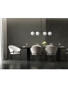 Miloox Jugen black sospensione a 4 luci ambientata