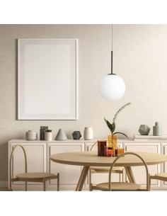 Miloox Jugen black sospensione 1 luce ambientata