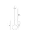 Miloox Jugen black sospensione 1 luce dimensioni