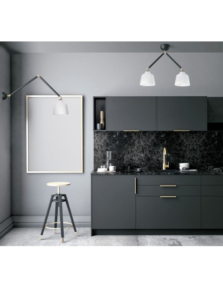 Miloox Neoretro soffitto 2 luci dimensioni