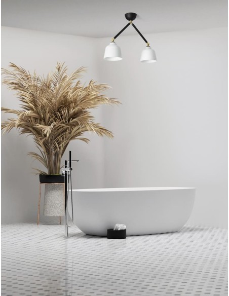 Miloox Neoretro soffitto 2 luci