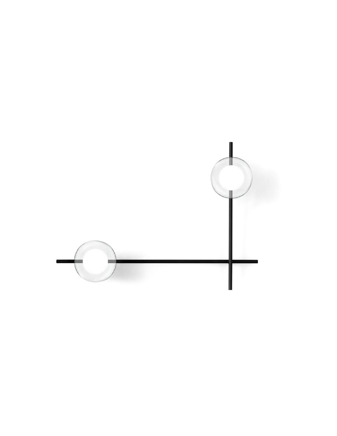 Miloox Mikado parete/soffitto 2 luci vetro cosmo