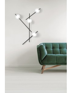 Miloox Mikado parete/soffitto 4 luce vetro cosmo dimensioni